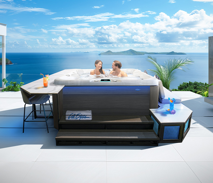 Calspas hot tub being used in a family setting - Evanston